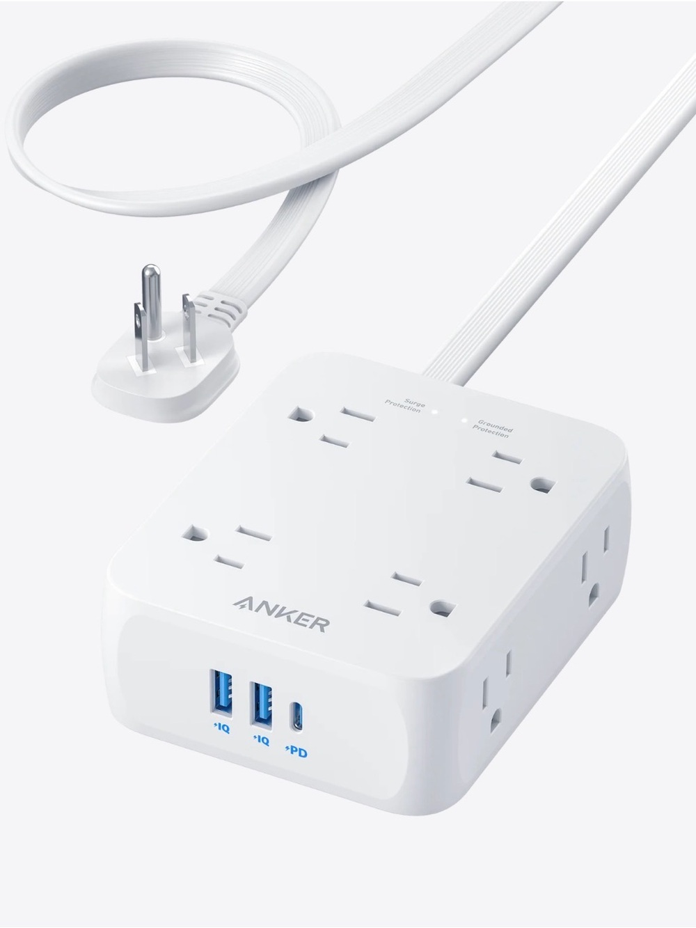 Anker - 341 USB Power Strip - White - NEW